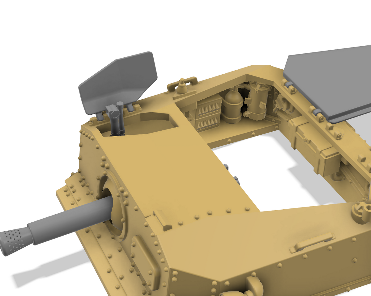 Semovente M41 da 75/18 1/72 - Maquette italienne en résine impression 3D