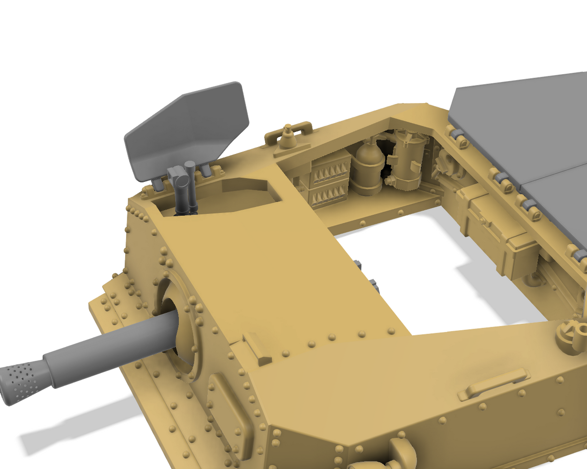 Semovente M41 da 75/18 1/72 - Maquette italienne en résine impression 3D