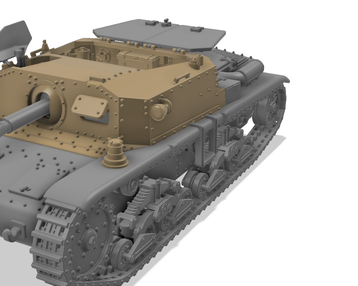 Semovente M41 da 75/18 1/72 - Maquette italienne en résine impression 3D