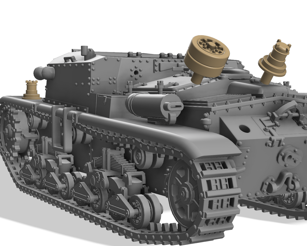 Semovente M41 da 75/18 1/72 - Maquette italienne en résine impression 3D