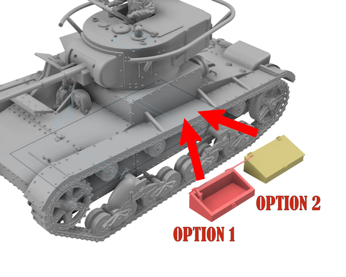 T-26 Modell 1933 Befehlspanzer 1:72 - Sowjetischer Resin-Bausatz im 3D-Druck