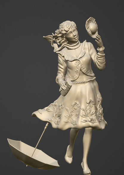 Ein Windstoß - 75-mm-Figur aus Resin zum Zusammenbauen und Bemalen