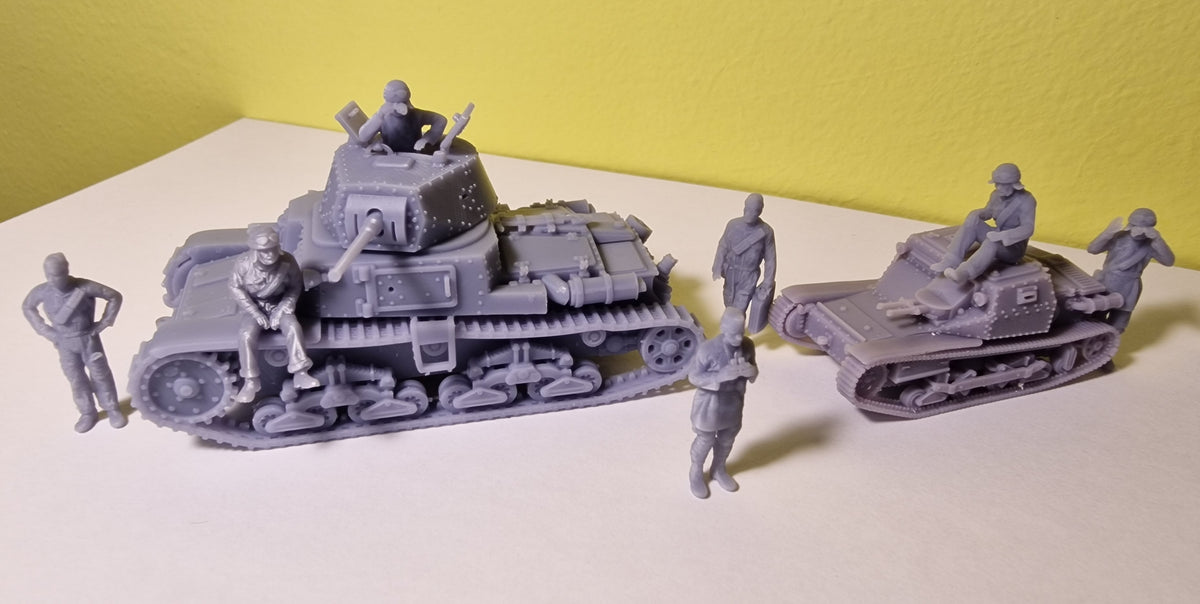 Tankistes Regio Esercito 1/72 - Set de figurines en résine impression 3D