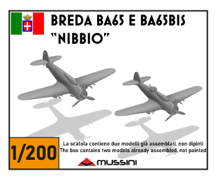Breda Ba.65 und Ba.65bis Nibbio 1:200 - Resin-Flugzeugbausatz (2 Stück)