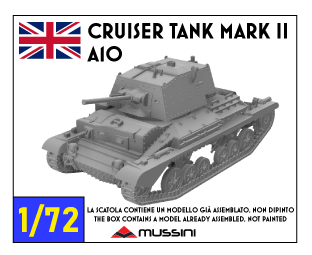 Cruiser Tank Mark II A10 1:72 - Britischer Resin-Bausatz aus dem 3D-Drucker