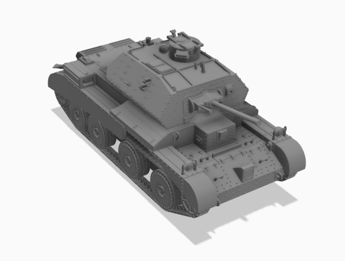 Cruiser Tank Mark IV A13 1:100 - 15-mm-Wargaming-Bausatz aus Resin (2 Stück)