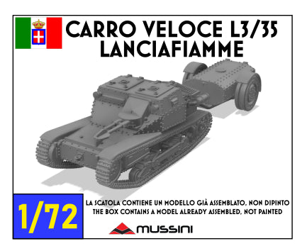 Carro Veloce L3/35 Lanciafiamme 1:72 - Italienischer Resin-Bausatz aus dem 3D-Drucker