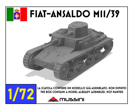 Fiat-Ansaldo M11/39 1:72 - Resin-Bausatz eines italienischen Panzers aus dem 3D-Drucker