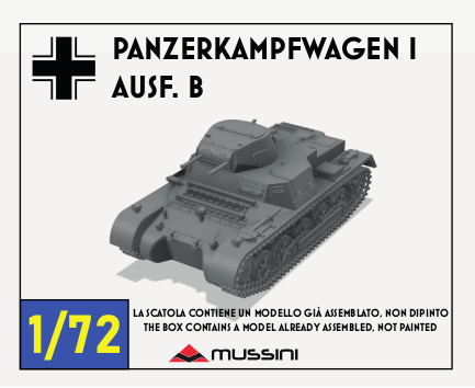 Panzerkampfwagen I Ausf. B 1:72 - Resin-Bausatz aus dem 3D-Drucker