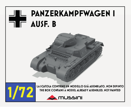 Panzerkampfwagen I Ausf. B - scala 1/72 - 1 item