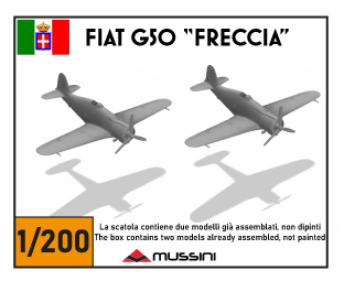 Fiat G.50 Freccia 1:200 - Flugzeug-Bausatz aus Resin (2 Stück)
