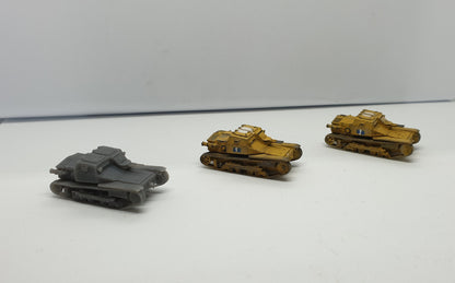 Carro Veloce L3/35 1:100 - Italienischer 15-mm-Wargaming-Bausatz aus Resin (4 Stück)