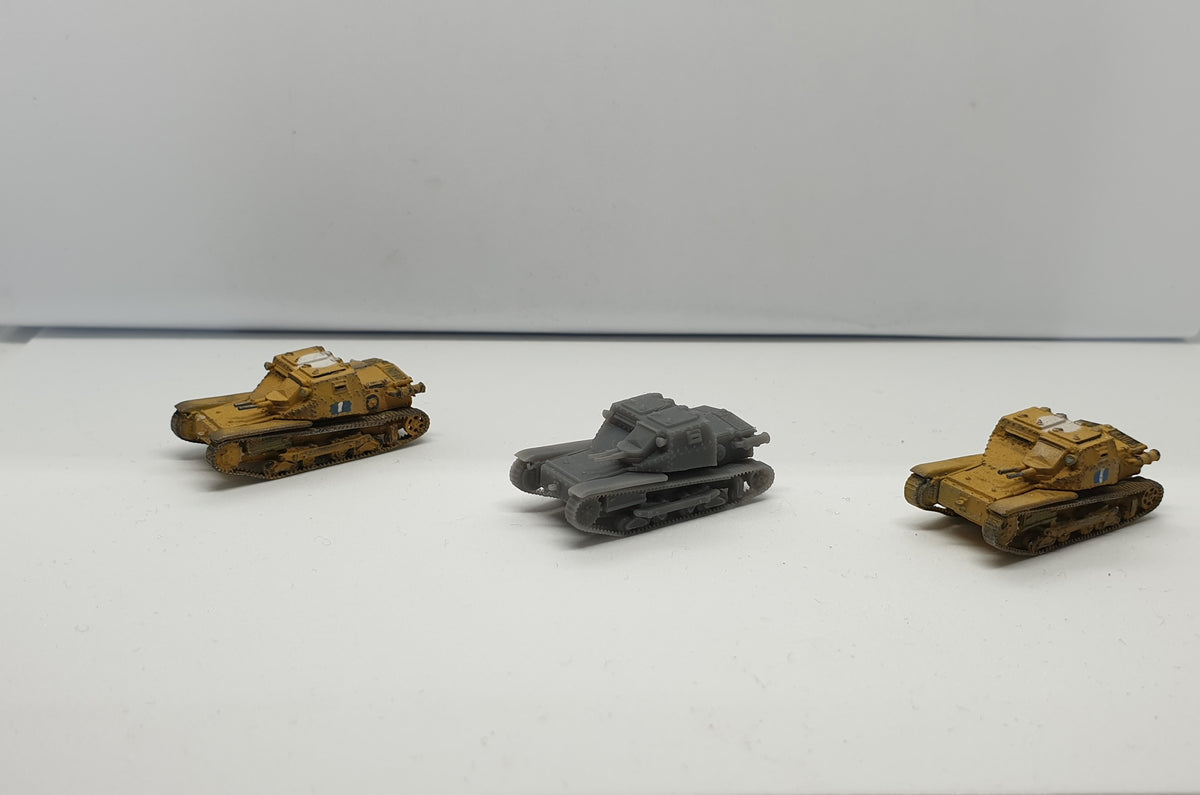 Carro Veloce L3/35 1:100 - Italienischer 15-mm-Wargaming-Bausatz aus Resin (4 Stück)