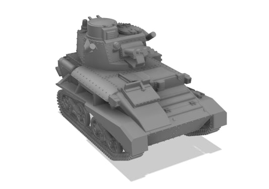 Light Tank Vickers Mark VI 1/100 - Kit wargame 15 mm en résine (2 pièces)