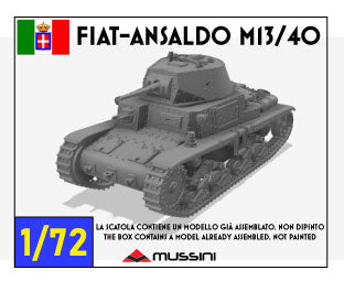 Fiat-Ansaldo M13/40 I Serie 1:72 - Italienischer Resin-Bausatz aus dem 3D-Drucker