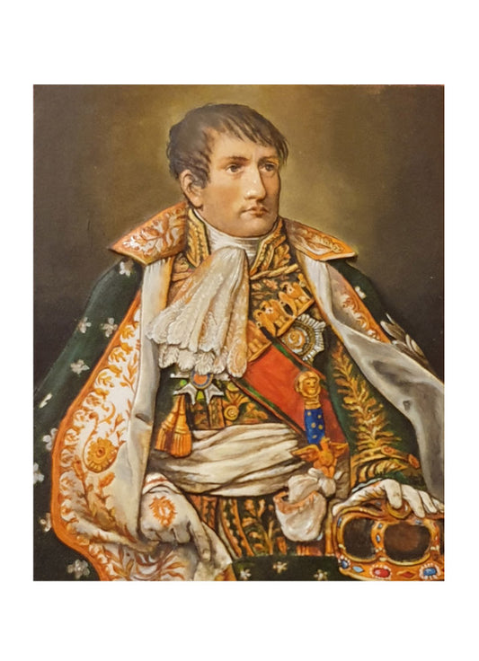 Napoleon I. - Flachrelief aus Keramik, von Hand gegossen, zum Bemalen