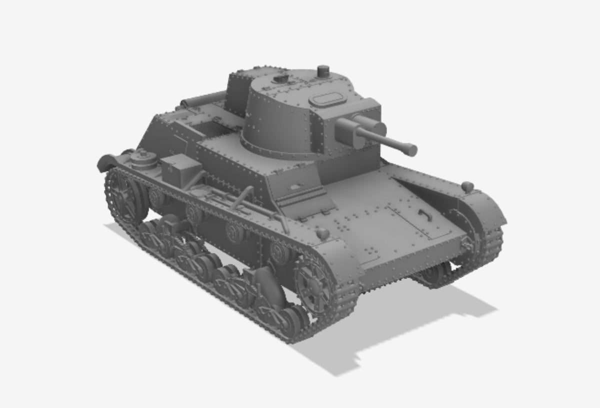 7TP 1:100 - Polnischer 15-mm-Wargaming-Bausatz aus Resin (2 Teile)