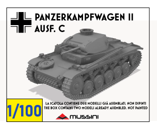 Panzerkampfwagen II Ausf. C - scala 1/100 - 2 items