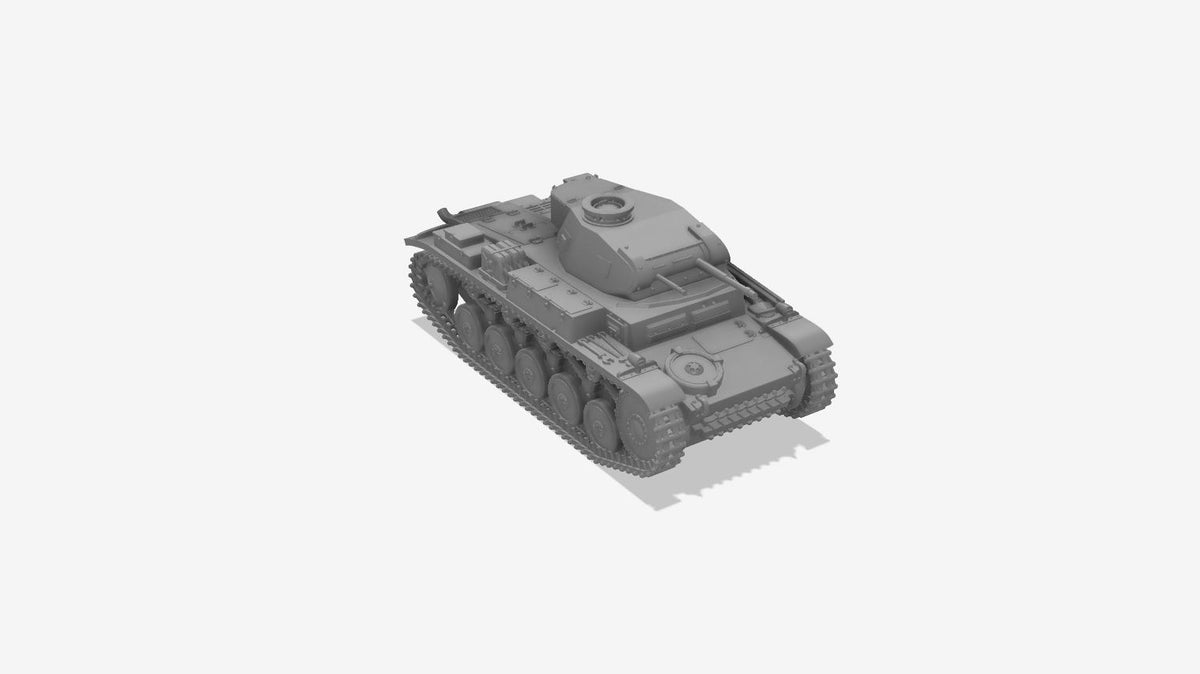 Panzerkampfwagen II Ausf. F 1/100 - Kit wargame 15 mm en résine (2 pièces)