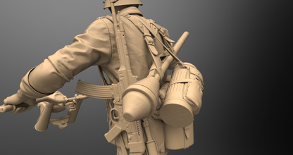 Kradschütze Wehrmacht 1944-45 - Büste aus Resin im Maßstab 1:10 zum Bemalen