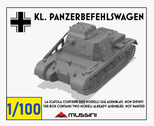kleiner Panzerbefehlswagen 1/100 - Kit wargame 15 mm en résine (2 pièces)