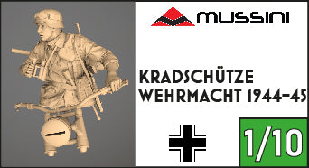 Kradschütze Wehrmacht 1944-45 - Büste aus Resin im Maßstab 1:10 zum Bemalen